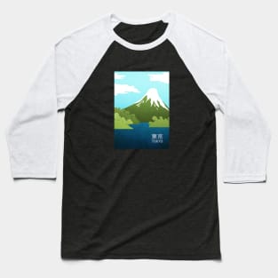 Mount Fuji Japan Baseball T-Shirt